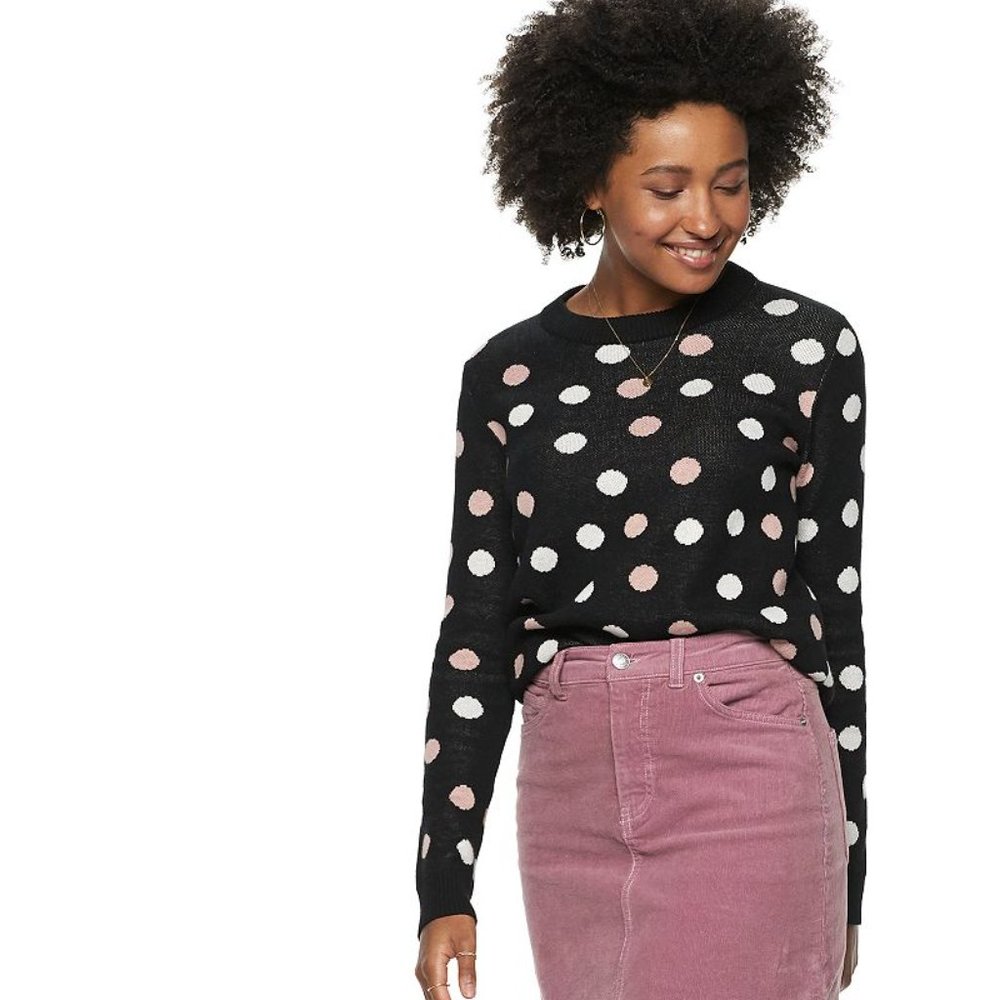 NWT Size XS Popsugar Dotted Knit Pullover Sweater